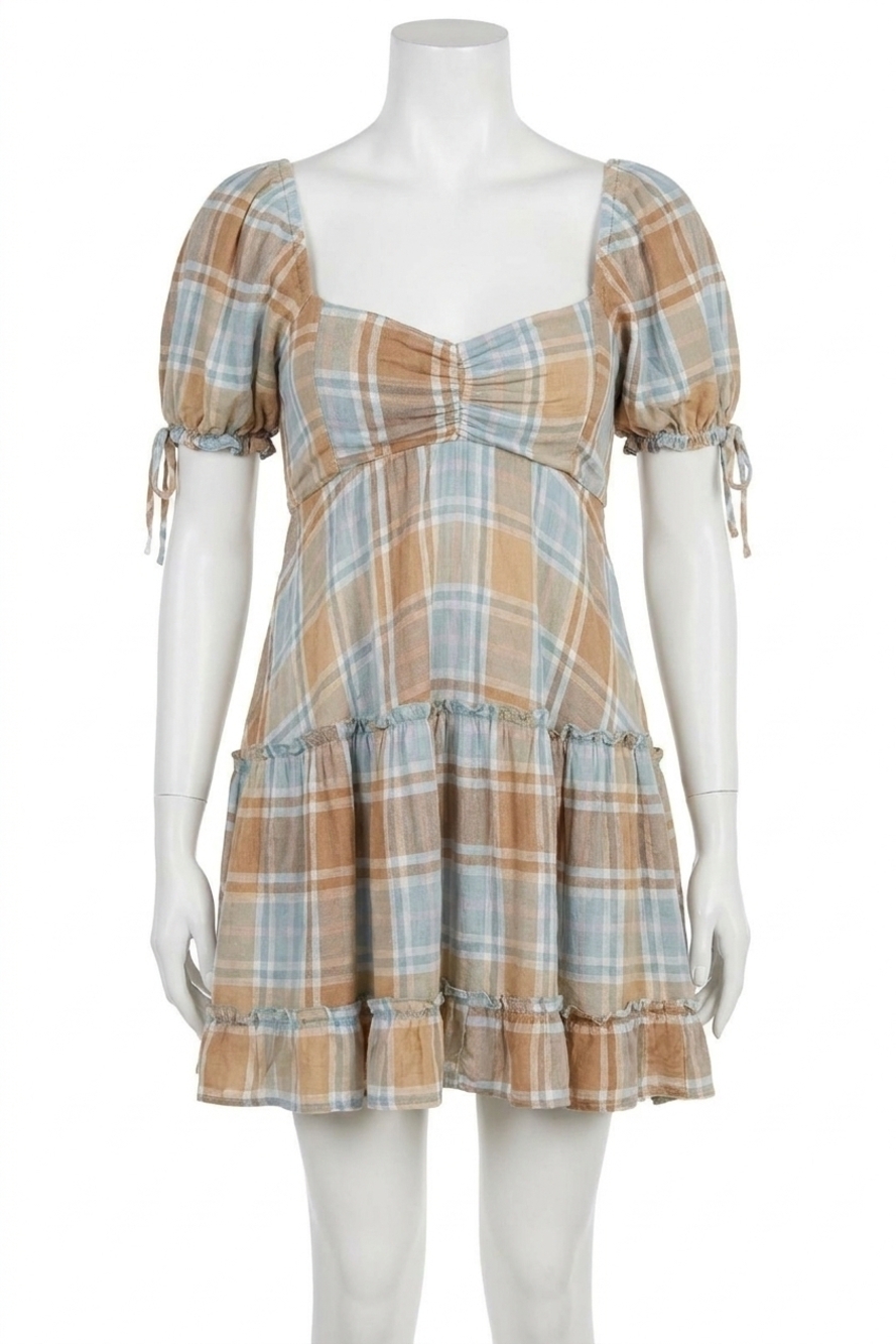NEW SHOW ME YOUR MUMU maryellen mini dress in georgetown plaid